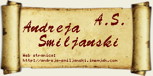 Andreja Smiljanski vizit kartica